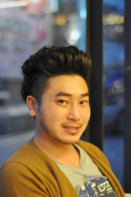 中国人男性のモヒカンスタイル 美楽韓