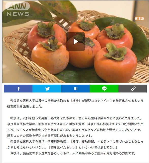 コロナ 渋柿
