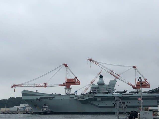 イギリス海軍,英国海軍空母クイーンエリザベスII,クイーンエリザベスII横須賀入港,英空母打撃群,CSG21,英国空母打撃群,空母,戦艦,艦船,