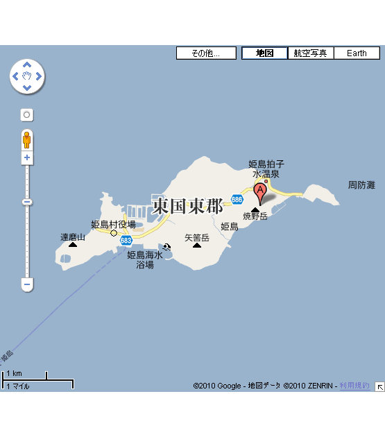 大分県と福岡県の姫島・全体図