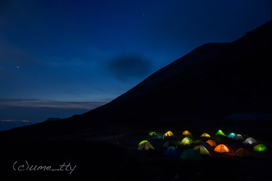 大雪山の夜 大自然の中でテント場の彩り Photodiary 北海道の風景写真ブログ