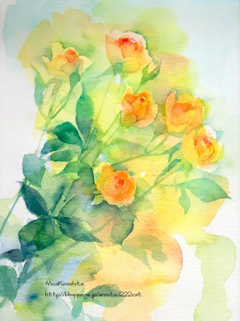 Hd限定水彩画 バラ の 花 描き 方 最高の花の画像