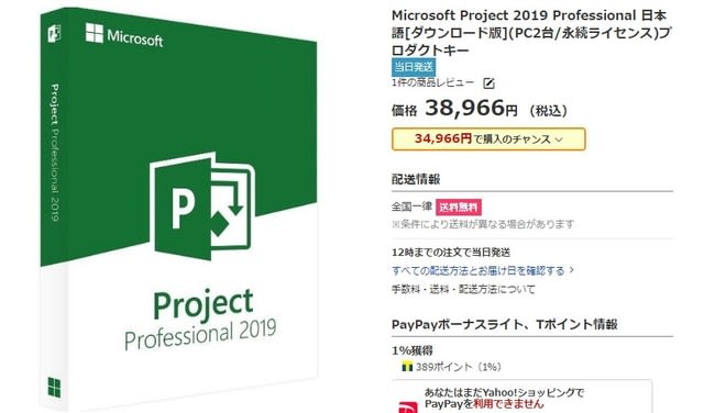 Microsoft Project 2019 Professional 32 64 Bit Pc2台 永続ライセンス 価格 38 966円 税込 Office2019 2016 32bit 64bit日本語ダウンロード版 購入した正規品をネット最安値で販売