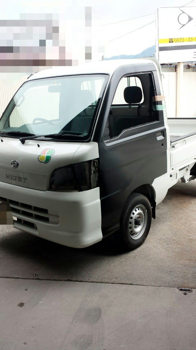 ハイゼットトラック 板金塗装 修理   広島県呉市 板金塗装 修理 三基自動車