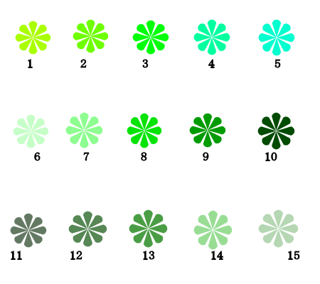 いろいろな緑 ときどき 色