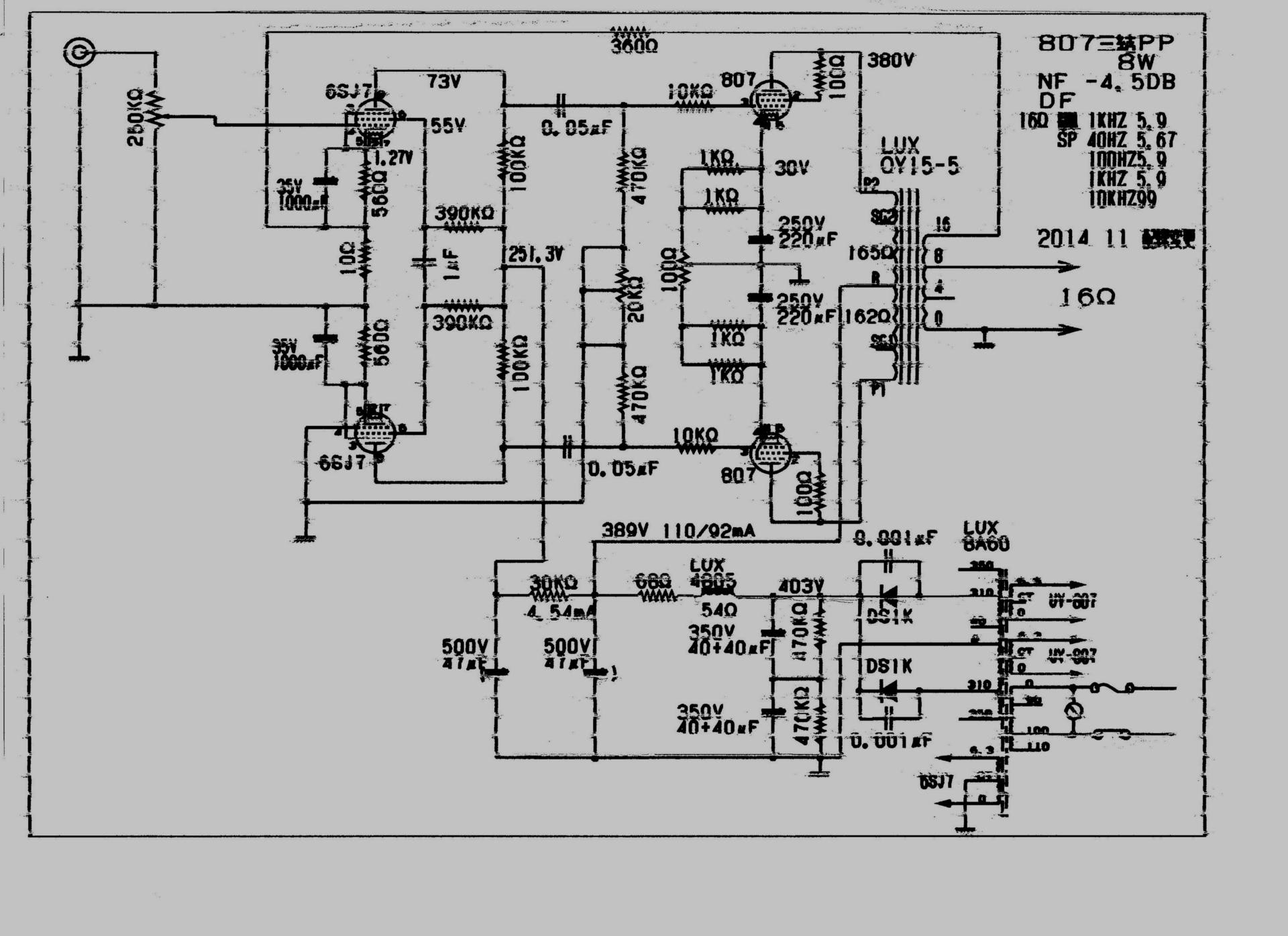 807ppアンプのひずみと配線図 昭和のオーディオ 807ppアンプのひずみと配線図 昭和のオーディオ