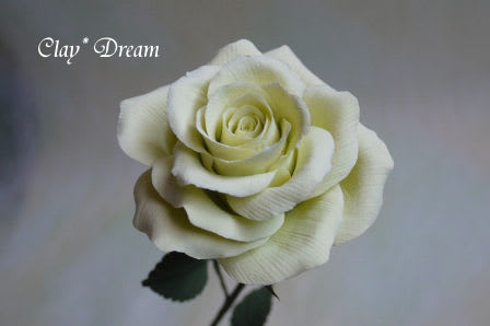 ソフトクレイのバラ - ～花々の夢～ 大阪・八尾のクレイアート教室 