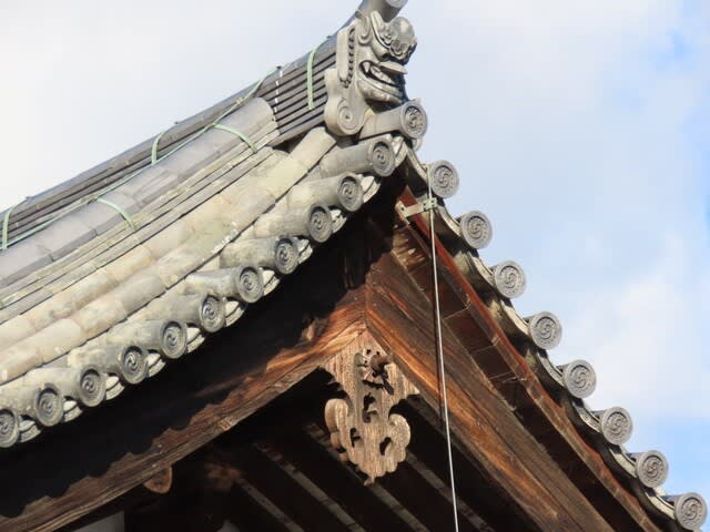 法隆寺　西院伽藍　鐘楼　猪目懸魚（いのめげぎょ）