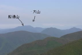 東北に船通山と大山