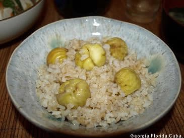 栗 玄米 ご飯と餡掛け豆腐等のお献立 Si Yo Hablo Japones
