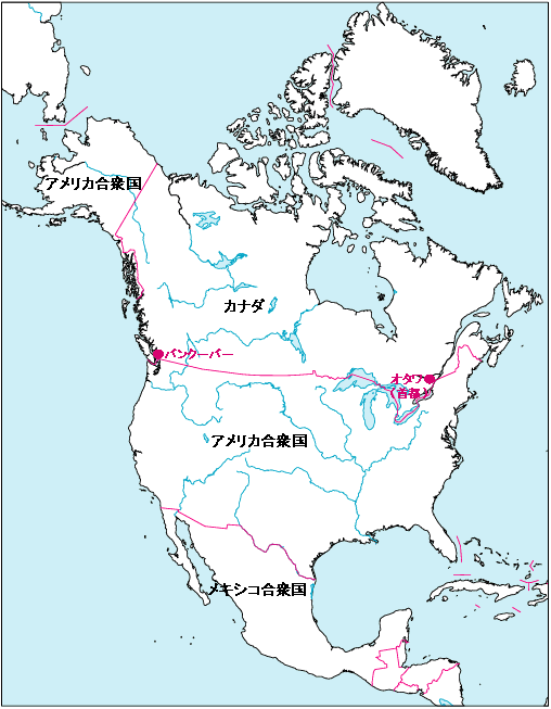 北アメリカにおけるバンクーバーの位置 北アメリカ言語地図 オリンピックのトリビア