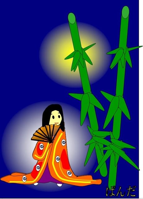 竹から生まれたかぐや姫のお話です おばちゃんのぶろぐ おもしろイラスト てるてる姫とその仲間たち