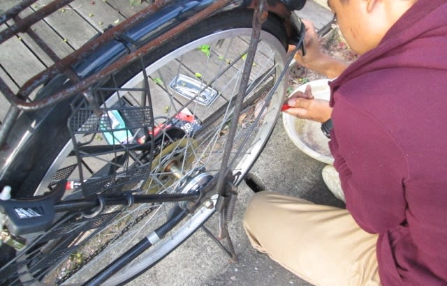 パンク 直し 自転車
