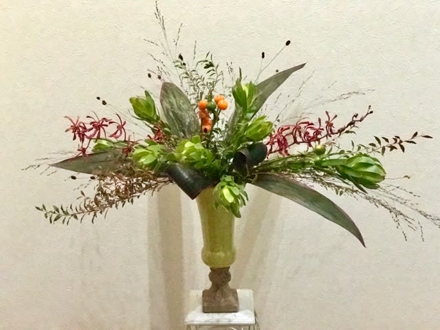 アーチ いけばなコース 季節は 秋です フーちゃんの花日記