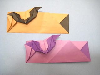 コウモリの箸袋おりがみ 創作折り紙の折り方