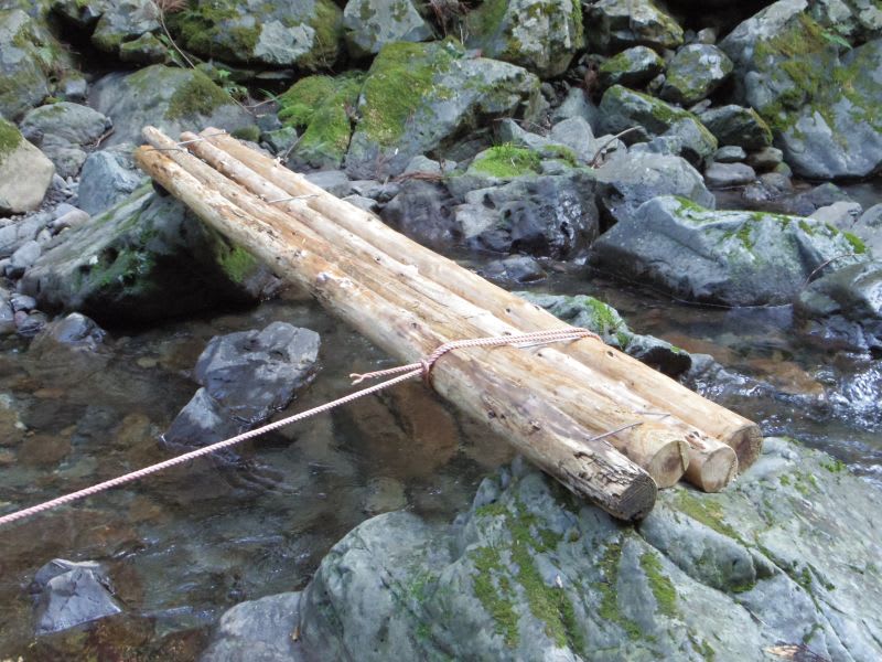 丸太橋 山間百姓に賭ける
