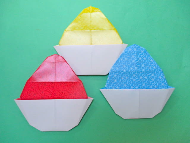 折り紙 かき氷 折り方動画 創作折り紙の折り方