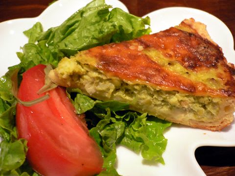 Leek and Pea Flan