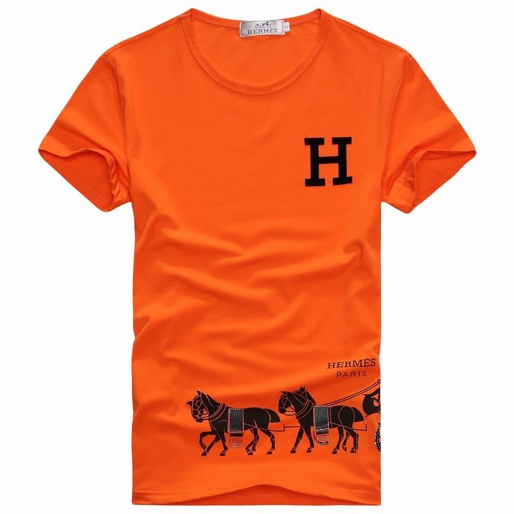 HERMES エルメス 2015/16年春夏新作 メンズ半袖Tシャツ(ブラック)(ホワイト)(オレンジ) - brightpoint