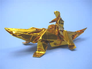 ワニに乗る人 創作折り紙の折り方