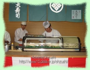 屋台の寿司カウンター