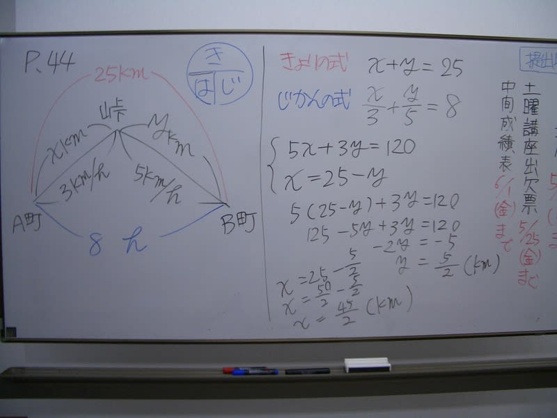 中2数学 連立方程式 はじき ブログ アビット