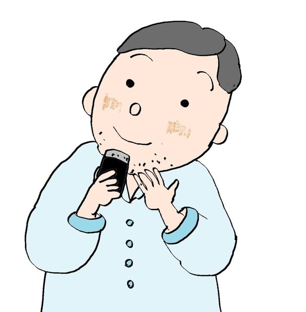 体の部位 ひげ ひげを そる スーザンの日本語教育 手描きイラスト