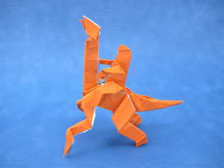 ディノケイルスに乗る人 創作折り紙の折り方