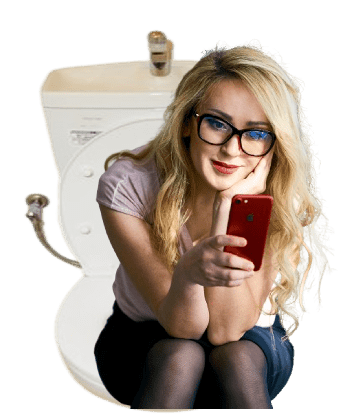 トイレでスマホイメージ