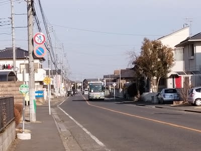 下館ニュータウンを走る路線バス(茨城県筑西市)