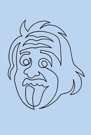 アルベルト アインシュタイン 無限性似顔絵 お絵描き日記 イラストレーター照井正邦
