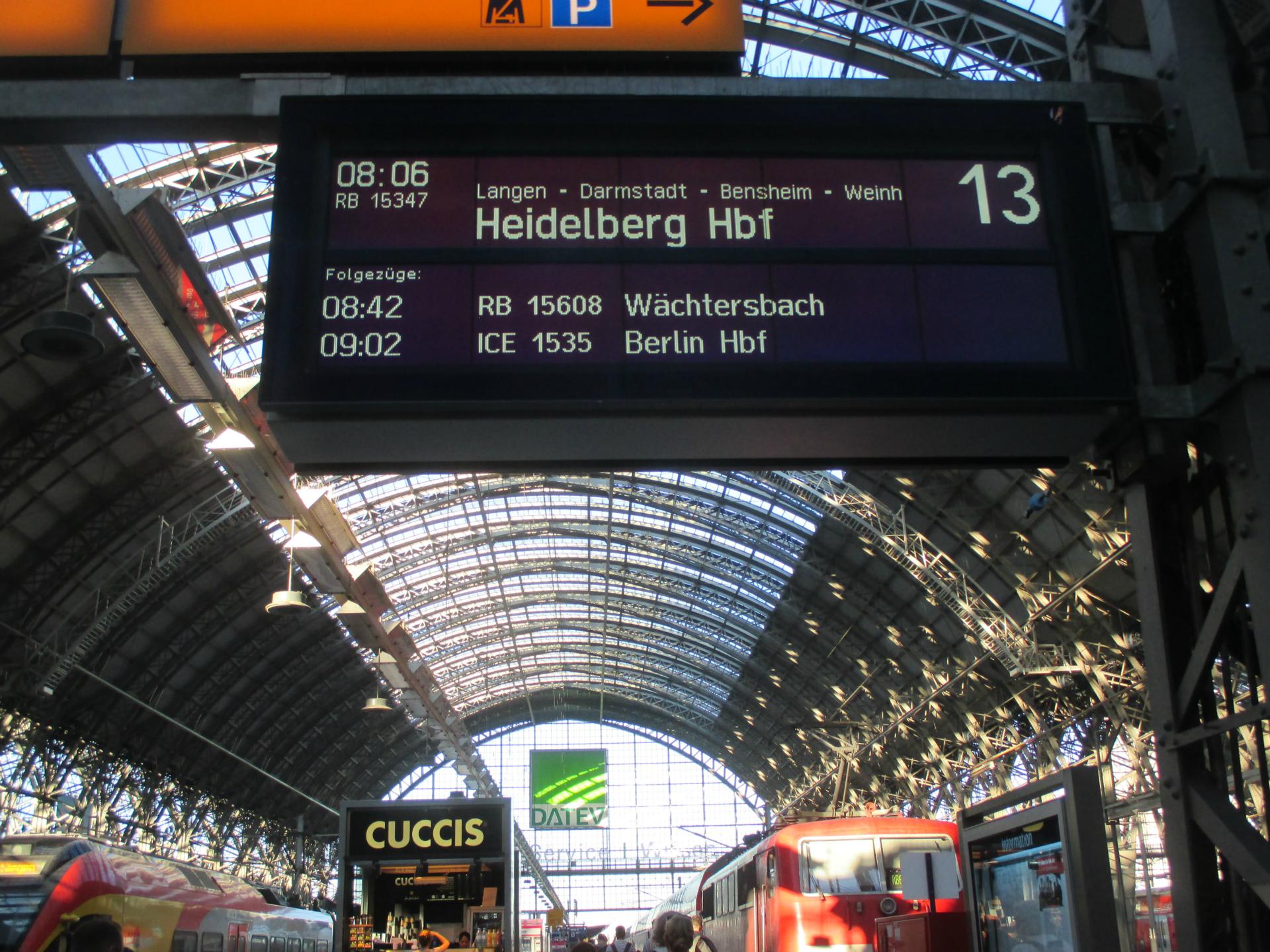 ドイツ鉄道の旅 フランクフルトからハイデルベルク Takatoriasia