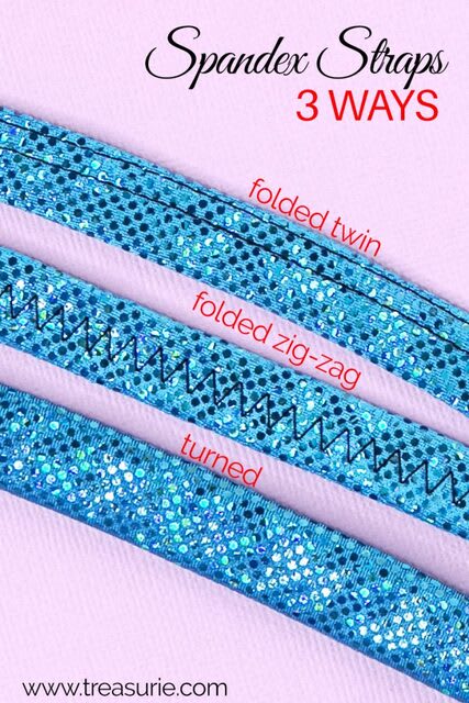 how to sew spandex straps