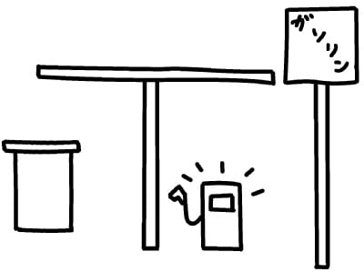 ガソリンスタンド イラスト シンプルイラスト素材 ガソリンスタンド イラスト シンプルイラスト素材