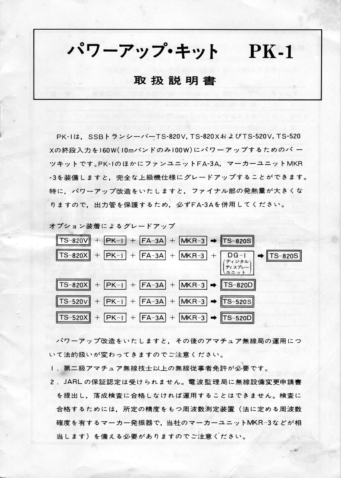 TRIO TS-520X アマチュア無線機 トリオ 取扱説明書付き アマチュア無線機 トリオ TORIO TS-520 取扱説明書 回路図①