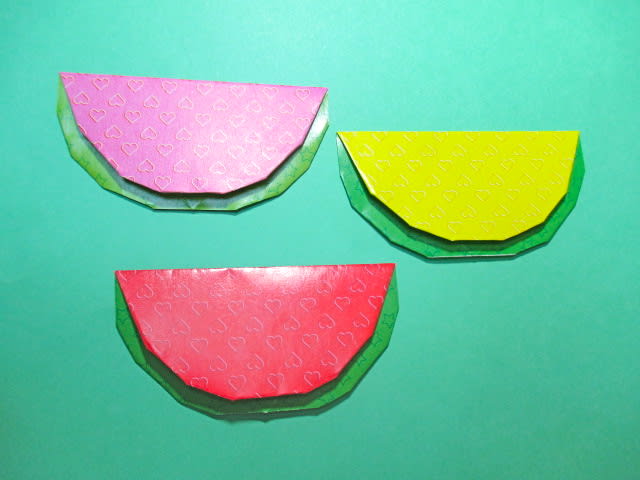 折り紙 スイカ 折り方動画 創作折り紙の折り方