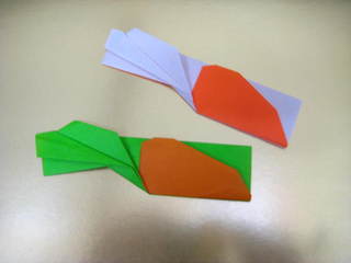 にんじんの箸袋おりがみ 創作折り紙の折り方