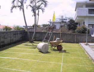 目土 目砂 肥料等々 投入 芝 芝 芝