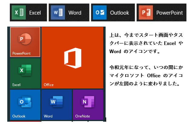 マイクロソフトオフィスのアイコン