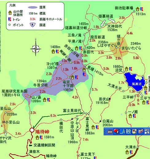 尾瀬国立公園地図