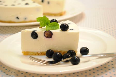 ブルーベリーの レアチーズケーキ 四万十住人の 簡単料理ブログ