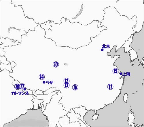 中国・ネパール地図