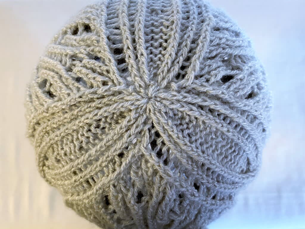 ねじり目たくさんの帽子 完成 編み物中毒の毎日