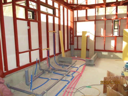静岡市清水区で勾配屋根の重量鉄骨造 外壁工事中です 池田建設 カメさん日記 静岡市清水区で勾配屋根の重量鉄骨造 外壁工事中です 池田建設 カメさん日記