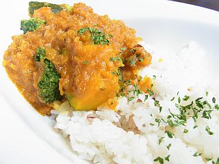 ブロッコリーとカボチャのカレー