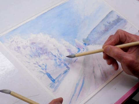 日曜画材研究 物の描き方 初めての雪 Sakura Artsalon Osaka