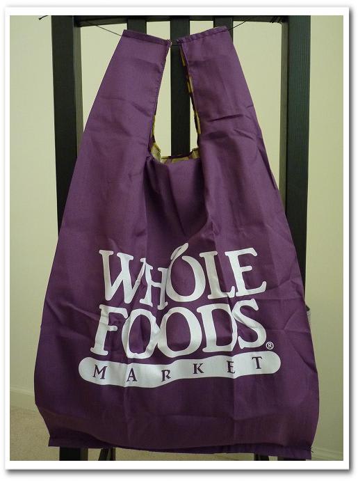 Whole Foods の折りたたみエコバッグ - ☆アメリカ雑貨とエコバッグの 