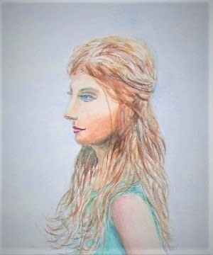 外国人女性のモデルさんを描く 教室にて 古稀からの手習い 水彩ブログ