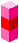 ピンクと赤の立方体が縦に３つ重ねられたイラスト