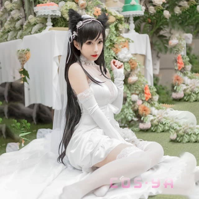 コスプレ衣装 アズールレーン 爱宕 犬 ウエディングドレス 白 コスプレ衣装 アズールレーン 爱宕 犬 ウエディングドレス 白